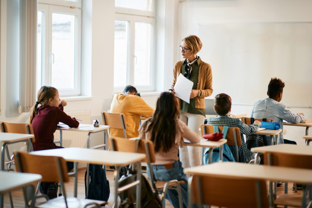 Teacher in classroom