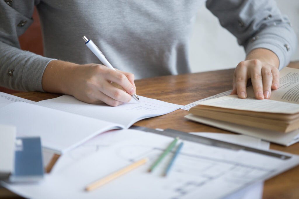 Female Student Writing
